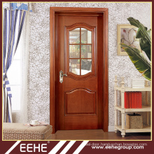 Exterior wood doors customized flush door design with glass modern front door